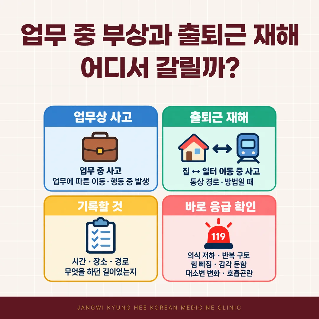 출퇴근 교통사고 산재 첫 내원 준비 체크리스트