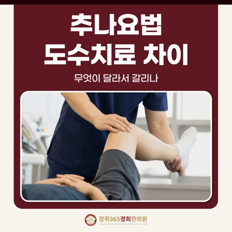 추나요법 도수치료 차이, 무엇이 달라서 갈리나