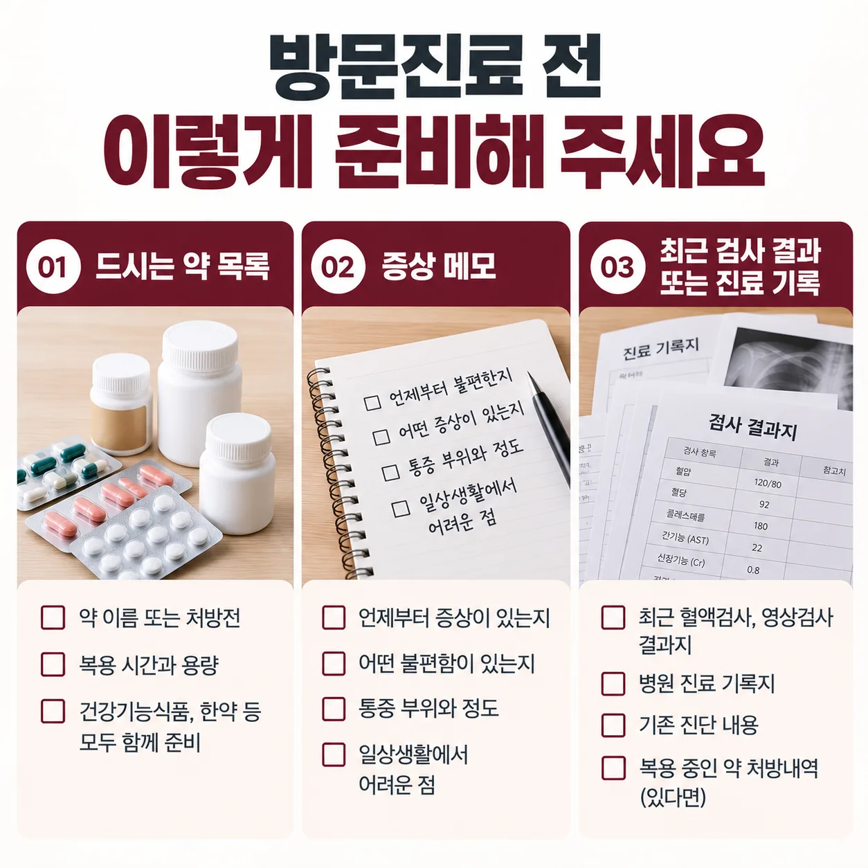 한의 방문진료 전에 가족이 준비할 세 가지 메모 표
